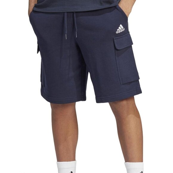 NWT Mens Adidas Essentials Cargo Sweat Shorts - Size Small - Waist 28" - Picture 1 of 6